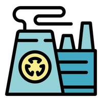 Fuel power plant icon vector flat