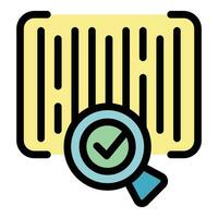 Warranty bar code icon vector flat