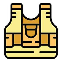 Bullet proof vest icon vector flat