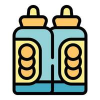 Painter bottles icon vector flat