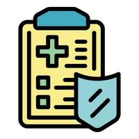 Medical protection icon vector flat