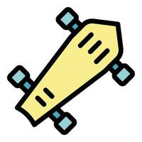 Longboard activity icon vector flat