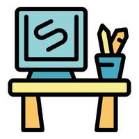 Painter desktop icon vector flat