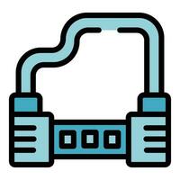 Equipment cycling lock icon vector flat