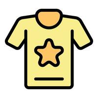 Star shirt icon vector flat