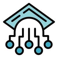 Ai engineer factory icon vector flat