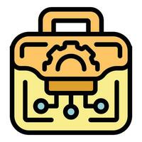 Engineer factory tool icon vector flat