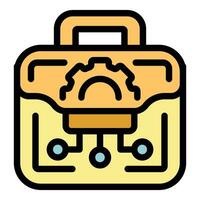 Engineer factory tool icon vector flat