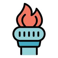 Fire award icon vector flat