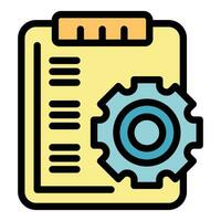 Board engineer factory icon vector flat