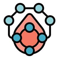 Molecule icon vector flat