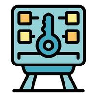 Key point board icon vector flat