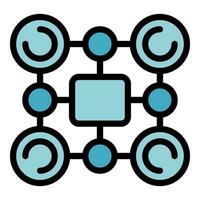 Peptide formula icon vector flat