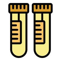 Chemical test tube icon vector flat