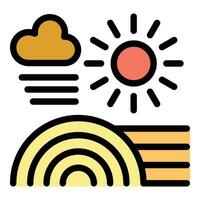 Solar energy icon vector flat