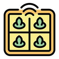 Work sensor plant icon vector flat