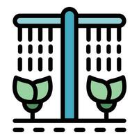 Automated plant watering icon vector flat