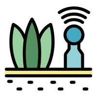 Sensor plant control icon vector flat