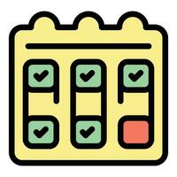 Calendar farm plan icon vector flat