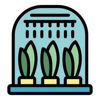Sensor plant covered icon vector flat