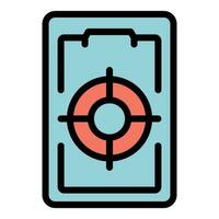 Phone shooter icon vector flat