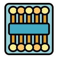 Cotton swab pack icon vector flat