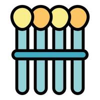 Dentist swab icon vector flat