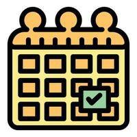 Election calendar icon vector flat