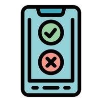 Smartphone election icon vector flat