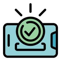 Approved election icon vector flat