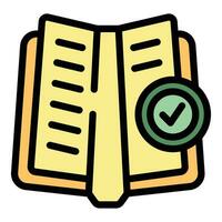 Book learn icon vector flat