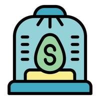 Finance incubator icon vector flat