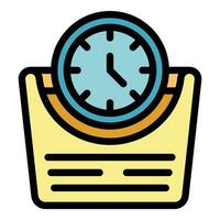 Lesson time icon vector flat