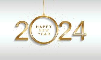 2024 Happy New Year Background Design. Greeting Card, Banner, Poster. Vector Illustration.