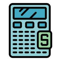 Subsidy calculator icon vector flat
