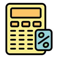 Finance calculator icon vector flat