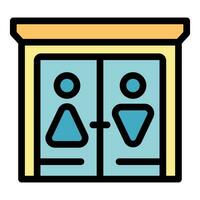 Wc washroom icon vector flat