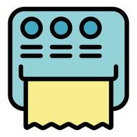 Toilet hand paper icon vector flat