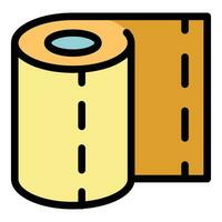 Toilet paper icon vector flat