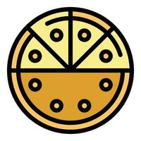 Top view cheesecake icon vector flat