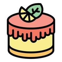 grande postre icono vector plano