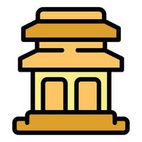 Culture building icon vector flat