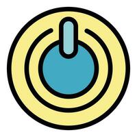 Turn off button icon vector flat