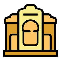 Temple house icon vector flat