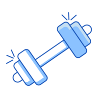 Barbell Sport Icon Doodle Style png