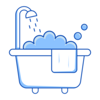 Bath Tub Hotel Icon Doodle Style png