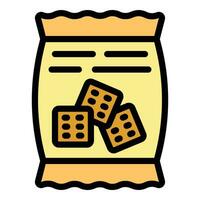 Cracker package icon vector flat