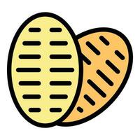 Food cracker icon vector flat