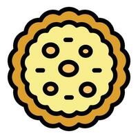 Cracker shape icon vector flat