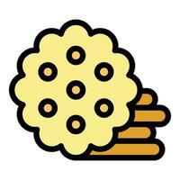 Cookie icon vector flat